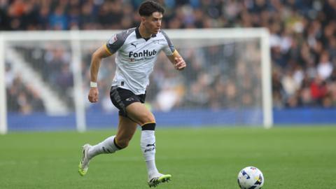 Max Johnston in action for Derby County