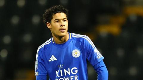 Jayden Joseph in action for Leicester City in the EFL Trophy last season