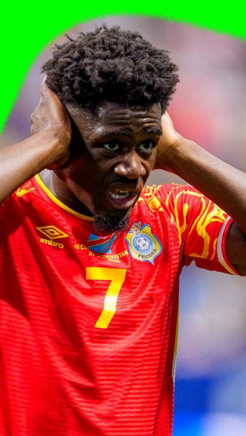 Nathanael Mbuku not happy after his goal was disallowed 