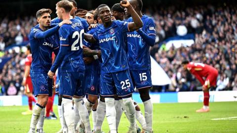 Chelsea players celebrate