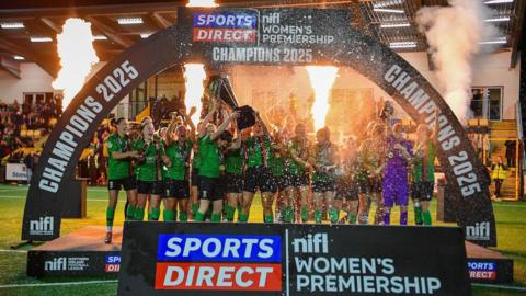 Glentoran celebrate title win