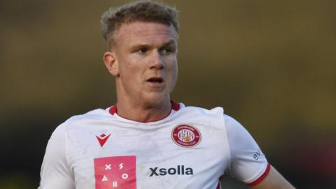 Lewis Freestone playing for Stevenage