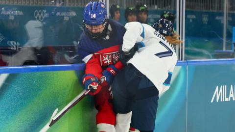 Czech Republic and Finland in the women's ice hockey at the 2026 Winter Olympics