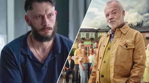 Rchard Gadd in Half Man and Graham Norton in The Neighbourhood