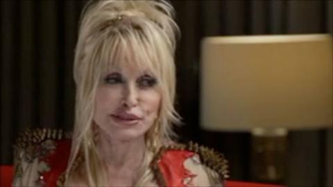 Dolly looks to the side as she speaks on BBC Breakfast