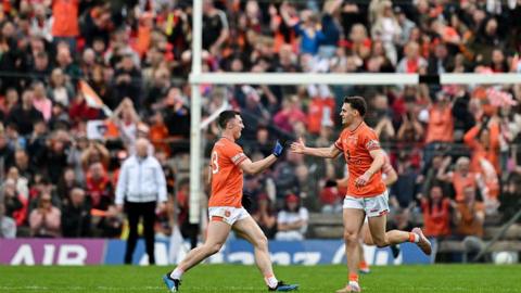 Armagh players celebrate