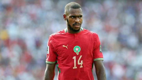 Issa Diop of Morocco during the World Cup