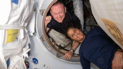 Nasa astronuats Butch Wilmore and Suni Williams on the ISS