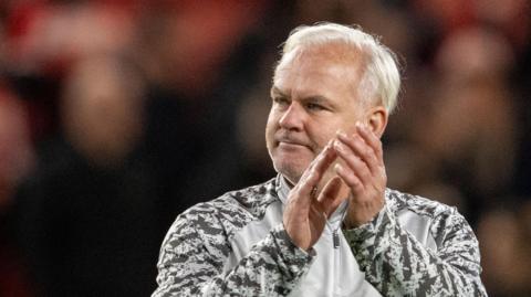 Adi Viveash clapping the Middlesbrough fans after their home win over Birmingham