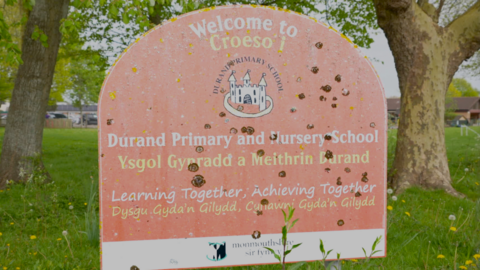 A sign outside Durand Primary School