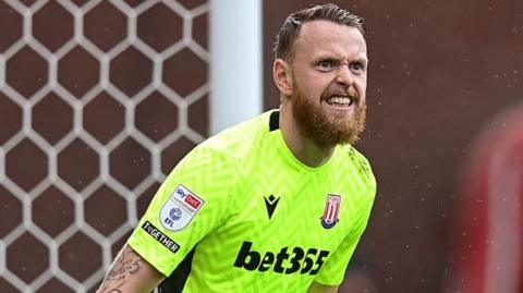 Stoke goalkeeper Viktor Johansson