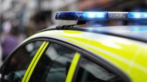 Light on police car