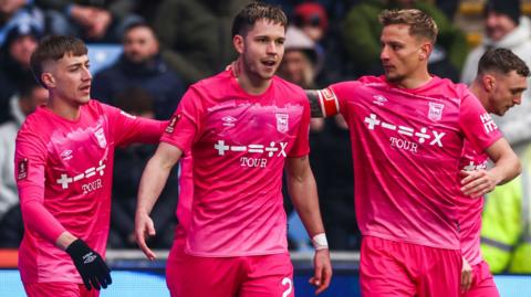 Ipswich celebrate scoring