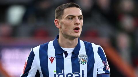 Caleb Taylor playing for West Brom