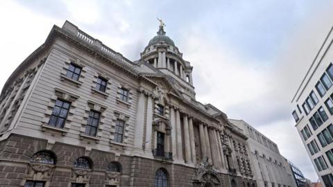 An exterior view of the Old Bailey in London.