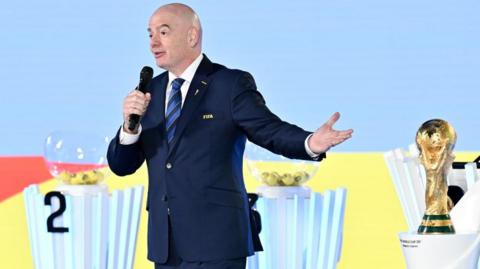 FIFA president Gianni Infantino during the FIFA World Cup 2026 qualifying draw.