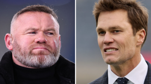 Wayne Rooney (left) and Tom Brady (right).