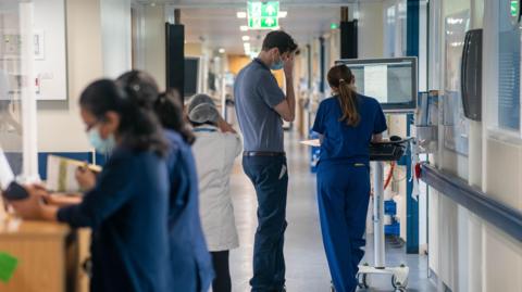 Staff on a hospital ward