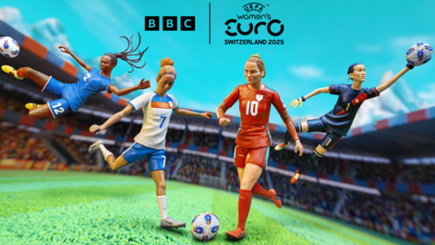A graphic showing players in front of a TV