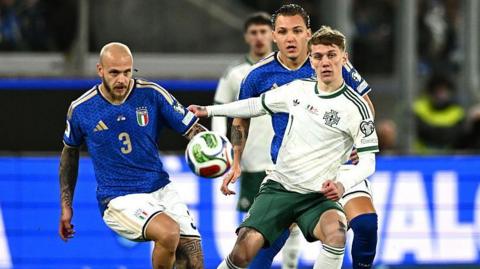 NI's Ethan Galbraith challenges Federico Dimarco