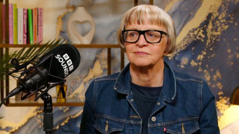 Philippa Perry in the Rylan: How To Be In Love studio.