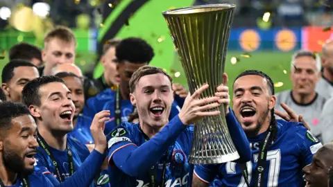 Chelsea celebrate Conference League