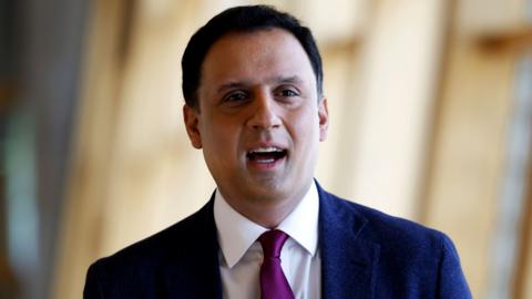 Anas Sarwar arrives for FMQs at the Scottish Parliament Building on May 28, 2026 in Edinburgh, Scotland. 