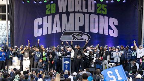 Seattle Seahawks celebrate their Super Bowl triumph in 2025