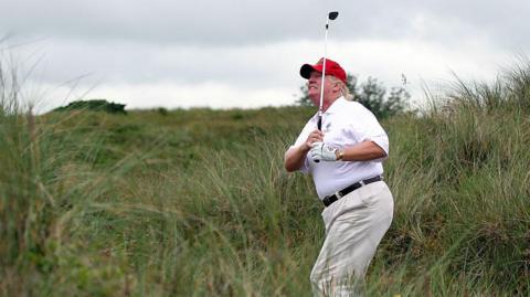 Donald Trump playing at the course in 2012