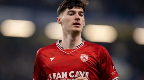 Harvey Macadam in action for Morecambe