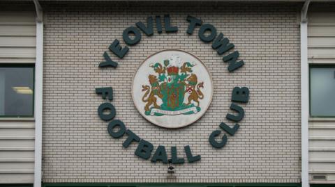 A general view outside Huish Park, home to Yeovil Town