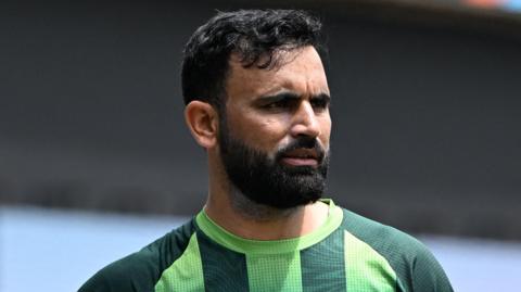 Fakhar Zaman during a training session for Pakistan at the 2026 T20 World Cup