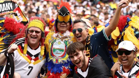Germany and Ecuador fans