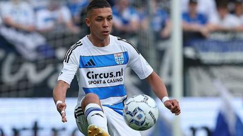 Filip Krastev in action for PEC Zwolle