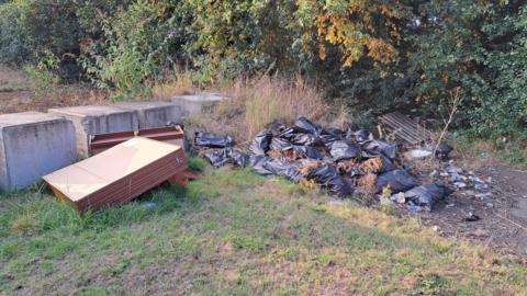 Black bags and brown units dumped at Caradoc Close in the Manor Farm estate, Coventry