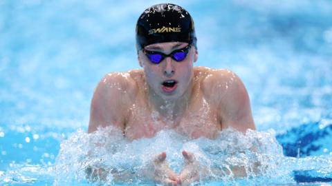 Filip Nowacki swims at the British Championships
