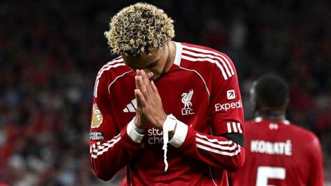 Liverpool's Hugo Ekitike pays tribute to Diogo Jota after scoring on his Premier League debut against Bournemouth