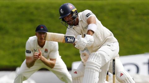 Grant Stewart batting against Lancashire