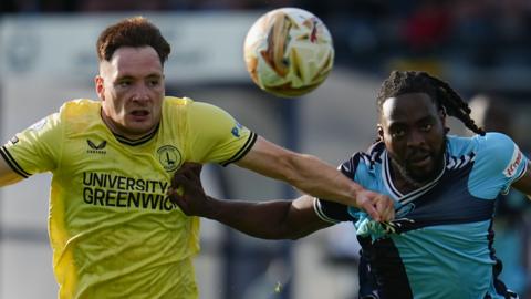 Wycombe v Charlton match action