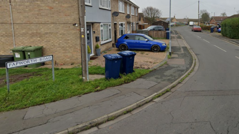 Google Street View of Papworth Road, March