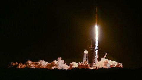 Axiom Mission-4 blasting off. 