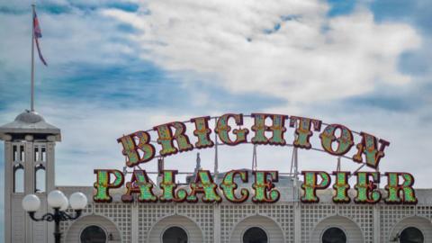 A Victorian pier on a sunny day. 