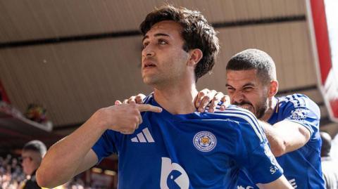 Facundo Buonanotte in action for at Leicester