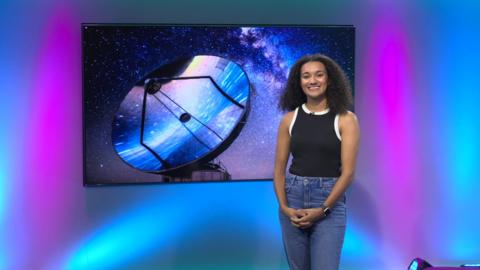 Nina on the Newsround set