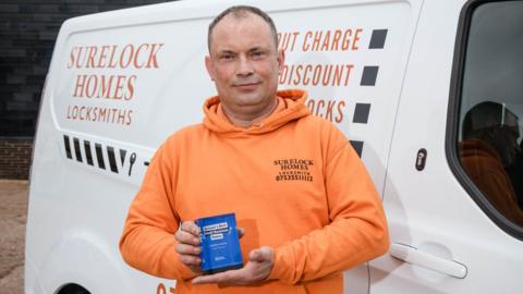 Business owner Matt Triboulliard with his award