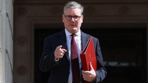 Prime Minister Sir Keir Starmer in Belfast during his tour of the UK following Labour's victory in the 2024 general election