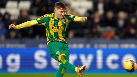Ollie Bostock hits the winning penalty for West Bromwich Albion in the FA Cup win over Swansea