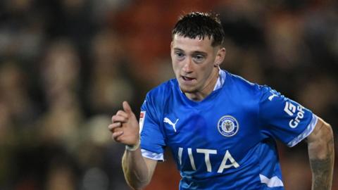 Louie Barry in action for Stockport County