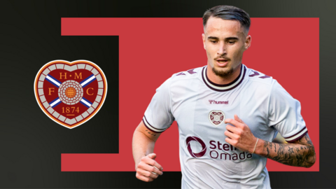 Hearts midfielder Tom Renaud