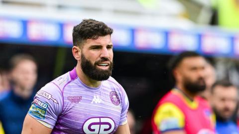 Abbas Miski in action for Wigan Warriors during the Magic Weekend